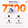 Xiaomi REDMI Note 17, Smartphone 6+256 Go, Noir, Batterie 7700 mAh | Appareil photo 50 MP, charge 45 W, écran GOLED FHD+ 6,99″, 