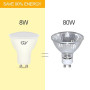 GY Ampoules LED GU10 8W 800LM 4000K Blanc Neutre, 120° Larges Faisceaux, Verre Dépolie, Ampoule GU10 Led Non-Dimmable 12 Unité (