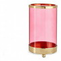 Bougeoir Rose Doré Cylindre Métal verre (9,7 x 16,5 x 9,7 cm) 20,99 €