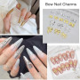 GZMAYUEN Lot de 3 boîtes Strass Ongle Nail Art avec Bijoux Ongles - Or et Argent Métalliques Deco Ongle Nail Art