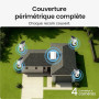 aosu D1 Max 4K Caméra Surveillance WiFi Extérieure sans Fil, Kit 4 Caméras | 8MP Caméra Solaire, PTZ 360° PIR + IA Suivi Auto Dé