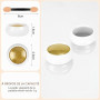 LOPHE 2PCS Poudre Chrome Ongle, Effet Miroir Métallique, Or Argent | Poudre Pigmentée avec Paillettes, Brillant Miroir, pour Déc
