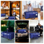 Dntorx Lot de 4 sacs de déménagement robustes de 90 l - Grand format - Bleu | Grande ouverture en forme de L, étanche, charge lo