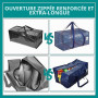 Dntorx Lot de 4 sacs de déménagement robustes de 90 l - Grand format - Bleu | Grande ouverture en forme de L, étanche, charge lo