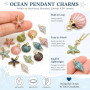 JOOTUEPO 30 Pièces Pendentif, Breloques Mixtes d'étoile de mer coquillage | Pendentifs pour Bracelet, Vente en Gros de Fournitur