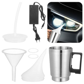 iplusmile Kit Rénovation Phare Voiture Vapeur Polymérisation, Bol Atomisation Chauffant pour Restauration Optiques Opaques et Ra