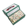 XPJBKC Jeu de Mahjong Portable - Mini Set Chinois Avec 144 Tuiles et 2 Dés - Adapté aux Jeux de Famille, Réunions, Fêtes d'Amis