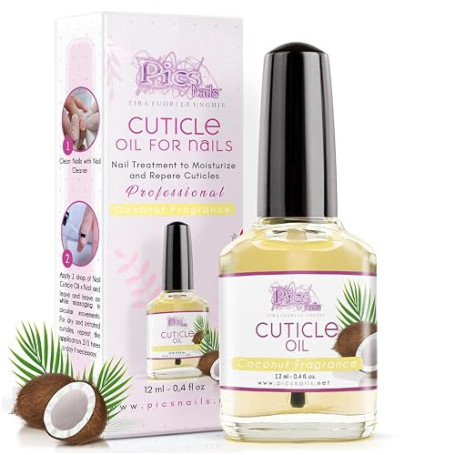 Huile Cuticules Ongles des Mains et des Pieds 12ml Professionnelle - Huile Coco Fragance Hydratante et Régénérante pour les Cuti