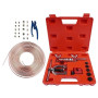 Hopzty Kit Tuyau Frein Voiture 7.62 m de câble de Frein Ø 4.75 mm en Acier en kit avec 16 Raccords + 5 Connecteurs pour Les Syst