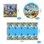 Kit de Décoration de Fête d'Anniversaire, 71 Pièces Pixel Deco Anniversaire à Thème pour Enfant, Bannières d'Anniversaire, Vaiss