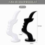 FloralGrace Lustiger Porte-Lunettes en Forme De Visage, Lot De 2 Pièces Noir Et Blanc, Design Abstrait, Support pour Lunettes De