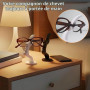 FloralGrace Lustiger Porte-Lunettes en Forme De Visage, Lot De 2 Pièces Noir Et Blanc, Design Abstrait, Support pour Lunettes De