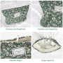 Aucuu Trousse de Toilette Voyage, Trousses de Maquillage en Toile, Cosmétiques à Glissière Portable, Sac de Organiseur Cosmétiqu