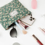 Aucuu Trousse de Toilette Voyage, Trousses de Maquillage en Toile, Cosmétiques à Glissière Portable, Sac de Organiseur Cosmétiqu