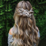 Épingle à Cheveux de Mariée, Rose Or Cristal Accessoires de Cheveux, Mariage Peigne de Cheveux de Bijoux Cheveux Perles Épingle 