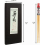DERAYEE Baguettes Japonaises, Baguette Chinoise en Bambou - 5 Paires | Réutilisables, Durable, Avec Chats Chanceux, Pour Sushi C