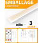Lamomo Ruban LED COB, Blanc Naturel Dimmable Bandeau avec télécommande,3m | Silicone, Découpable, étanche, Flexible, Auto-adhési