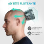 Kensen 6D Rasoir Tete Chauve Homme Autonomie 160 min Rasoir Crane Étanche | Tondeuse Crane Chauve sans Fil Rasoir Crane Homme Ch