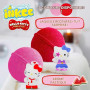 INKEE Surprise Hello Kitty - Bombe de bain avec surprise à l'intérieur - 1 des 6 figurines Hello Kitty à collectionner - Boule d
