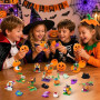 MOONTOY Cadeau Halloween Enfants, 48 Pièces Citrouilles, Squishies et Blocs | Mini Blocs Construction avec Fantômes, Cadeaux DIY