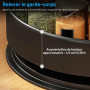Lazy Susan Organiseur à épices rotatif à 360 °, en acier au carbone, plateau rotatif, porte-épices, hauteur réglable, pour cuisi