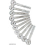 Lot de 10 pipes en verre pour fissures, pipes à huile, tube en verre, transparent, 10 pièces