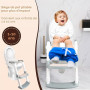 talifoca Adaptateur WC pour enfants, siège de toilette pliable portable 2 en 1 pour enfants