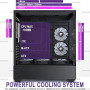 FOIFKIN F1 Boitier PC ATX - 6 Ventilateurs PWM ARGB préinstallés, boîtier d'ordinateur Moyen Tour, boîtier pc Gamer Tour complèt