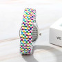 JewelryWe Montre Femme Bracelet Extensible: Montre Elastique Fantaisie en Acier Inoxydable Analogique Quartz Chiffres Facile à L