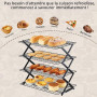 Grille de Refroidissement Pâtisserie, 4 Niveaux Grille Pâtisserie Pliable Gain de Place, Accessoire de Pâtisserie pour Gâteaux,