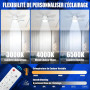 OKSANO Ventilateur de plafond avec lumière et télécommande,Grain de bois blanc petite lumière de ventilateur de 45cm avec ampoul