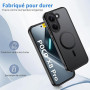 QUSRTMUE Coque Magnétique pour Poco X8 Pro,Dur arrière+Cadre en TPU | avec 1 Verre Trempé,Résistant aux chocs et aux chutes