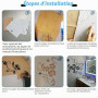3D Stickers Fleurs Miroir Muraux Rose Flower Vine Sticker DIY Elegant Ecologiques Decoration Autocollants pour chambre Decoratio