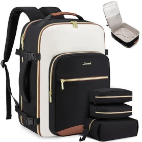 LOVEVOOK Sac à Dos Voyage Cabine Avion 45x36x20 pour Femme Homme | Bagages Valise Easyjet Ryanair - Étanche, pour Ordinateur P