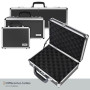 HMF 14401-02 Valise a Pistolet en Aluminium avec Serrure à Combinaison | 31 x 26 x 11 cm | Noir