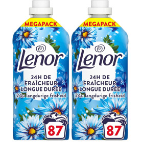 Lenor Adoucissant 87 Lavages, Parfum Envolée d’Air, 24H De Fraîcheur Relaxante, Avec Une Touche D’Huiles Essentielles, Testé Der