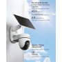 Tapo C610 Kit 2K 3MP Caméra WiFi Extérieur sans Fil avec Panneau Solaire, 360° PTZ Caméra Surveillance à Batterie 6700mAh, Détec