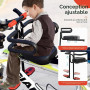 alouweekuky Siege Velo Enfant Avant, Siège Vélo Enfant avec Accoudoirs et Repose-Pieds, Siège Bébé Avant pour VTT, Vélos de Vill