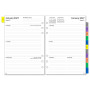 Recharge Agenda Semainier 2027 Format A5 à 6 Anneaux, Planificateur Hebdomadaire et Mensuel, 1 Semaine sur 2 Pages avec Onglets,