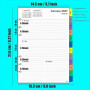 Recharge Agenda Semainier 2027 Format A5 à 6 Anneaux, Planificateur Hebdomadaire et Mensuel, 1 Semaine sur 2 Pages avec Onglets,