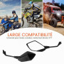 Fousenuk 1 Paire Retroviseur Moto Embout de Guidon, avec Boulon M8 et M10 | Universel Réglable 360° Rétroviseurs Latéraux de Mot