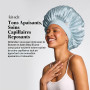 Kitsch Bonnet satin XL pour cheveux, nuit, Bleu brume | Bonnet satin cheveux pour femme, ajustable, protège les cheveux