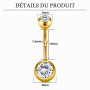 AceFun Piercing nombril argent,6mm 8mm 10mm 10mm 12mm 14mm 16mm Piercing nombril Titane pour femmes 1 pièce 14G solide G23 Pierc