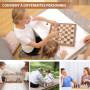 Peradix Jeu d'échecs et Dames 2 en 1 Echiquier en Bois Magnétiques, avec Double Dames, Pour Voyage Pliables, Jouets et Cadeaux d
