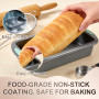 fuxunamz 2 Pièces Moule Cake Silicone, Antiadhésif Moule Silicone Rectangulaire avec 1 Brosse + 1 Spatule, Moule à Cake 28x15x6.