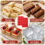 loxeu Moule Silicone Rectangulaire pour Barres de Céréales 9 Alvéoles 2 Pcs | Moule Antiadhésifs Lavables à Chocolat pour truffe