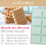 ScrapCooking - Moule Silicone 8 Petits Beurres - Moule Biscuits - Apte Four & Congélateur - Pâtisserie Gâteau Enfant - Ustensile