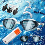 HSTWODE Lunettes de natation optiques avec correction visuelle | Dioptrie : de -0 à -6,0 | Anti-buée | Protection UV | Ajustemen