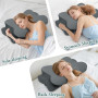 Aoceki Oreiller Ergonomique Cervical Oreiller Memoire Forme pour la Nuque,pour Dormir sur Le côté,Le Dos et Le Ventre, Gris Fonc