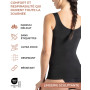 Risalti Débardeur Femme Galbant Et Modelant - Top Femme Bretelle Large, Débardeur Microfibe Sans Couture, Plus Doux En Coton - M